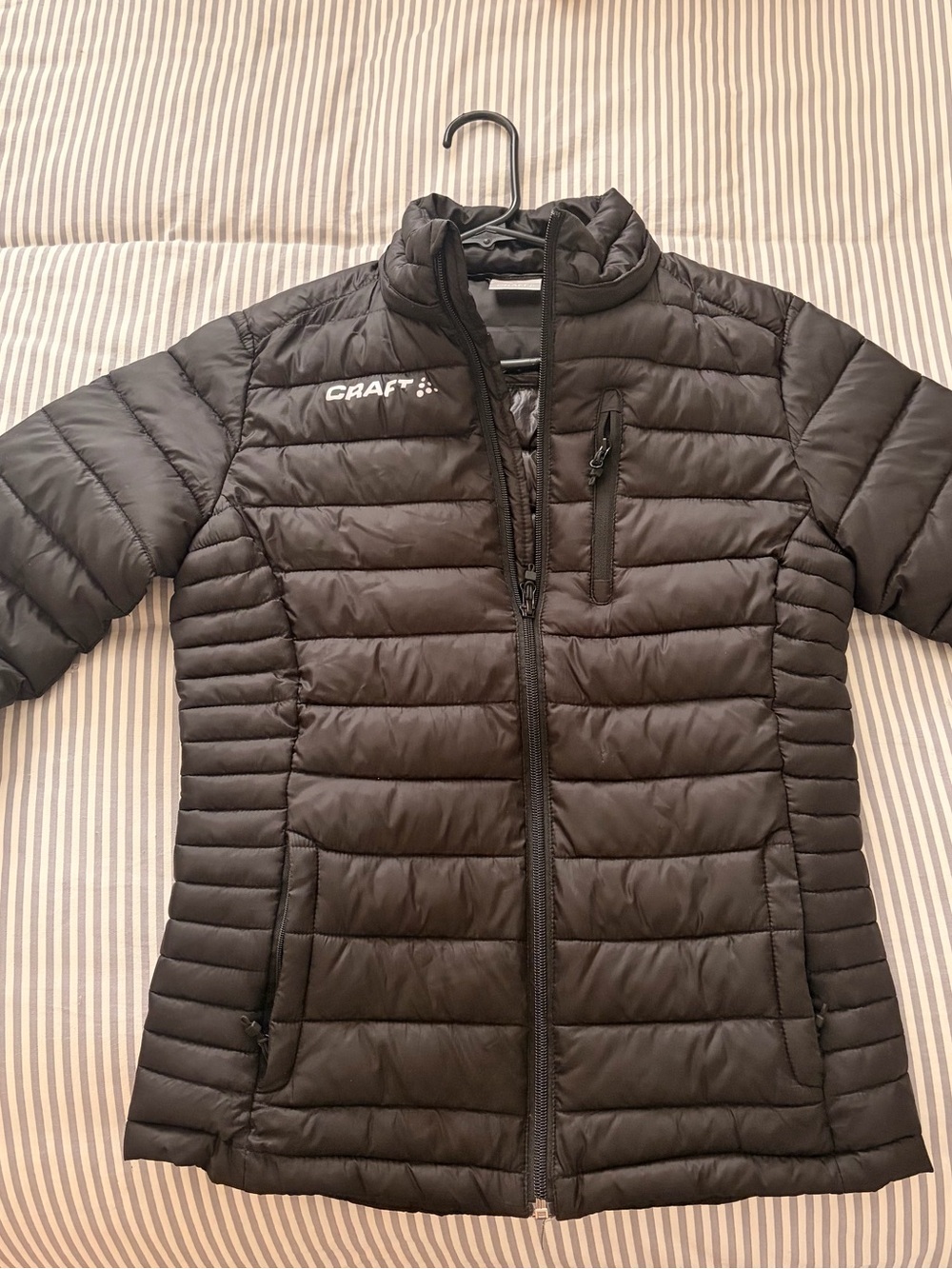 Craft Women’s Black Athletic Puffer Jacket with Zip Pockets